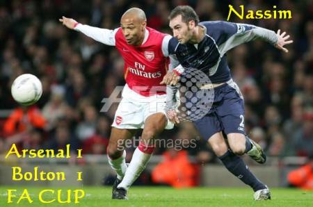 Arsenal 1 v 1  Bolton Wanderers